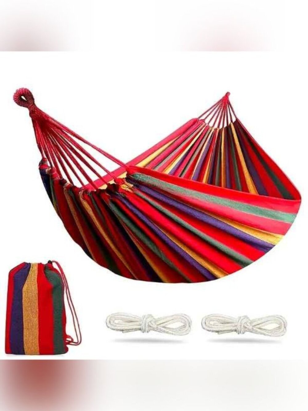 New - Portable Hammock, Travel Bag And Ropes